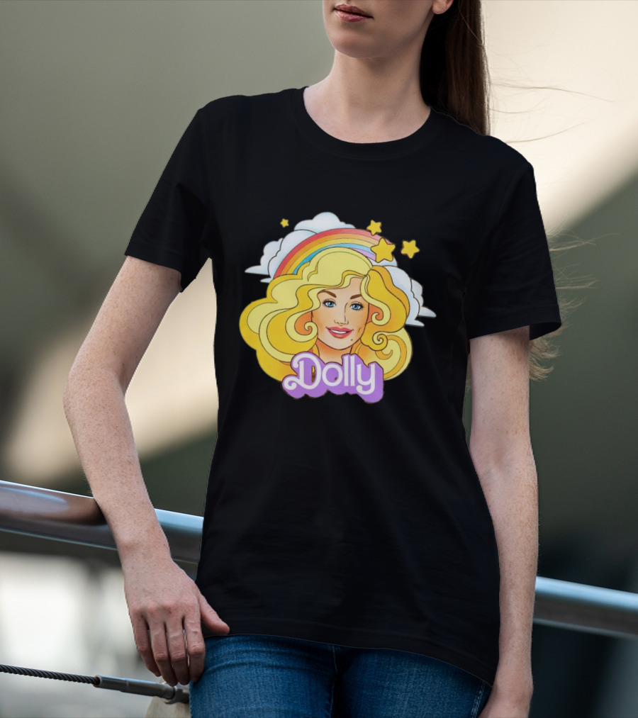 Dolly Rainbow Stars Iconic Doll T-Shirt