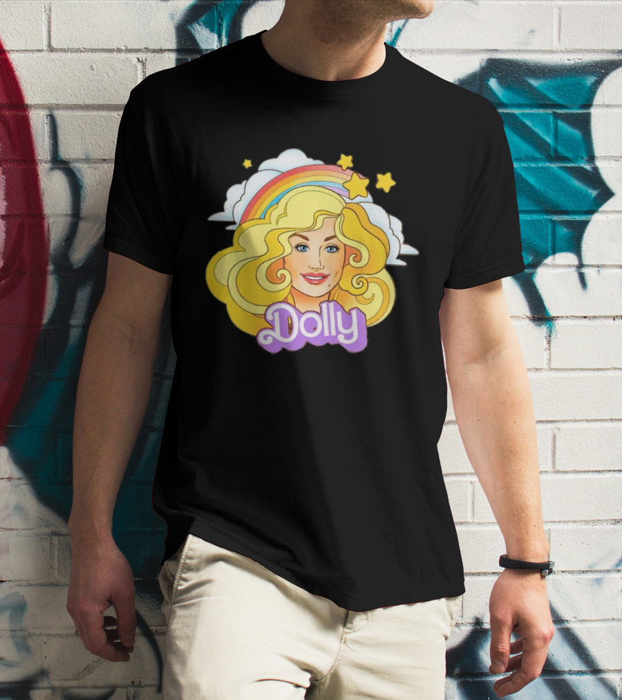 Dolly Rainbow Stars Iconic Doll T-Shirt