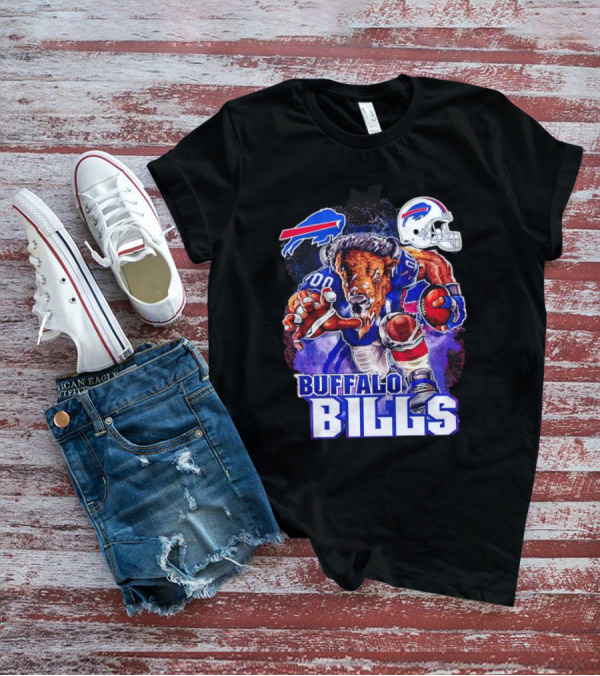 Buffalo Bills Charging Mascot With Helmet T-Shirt