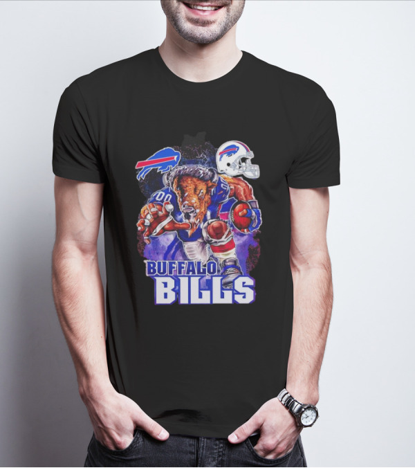 Buffalo Bills Charging Mascot With Helmet T-Shirt