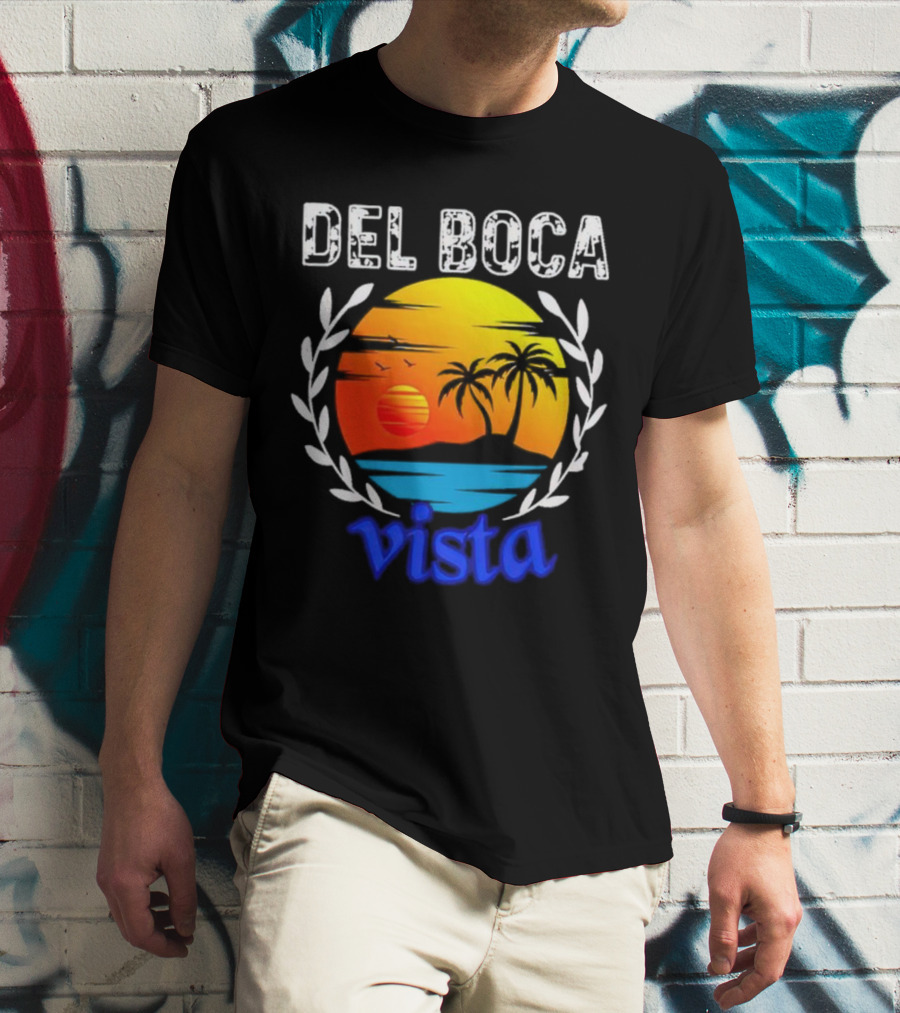 Del Boca Vista Palm Sunset T-Shirt