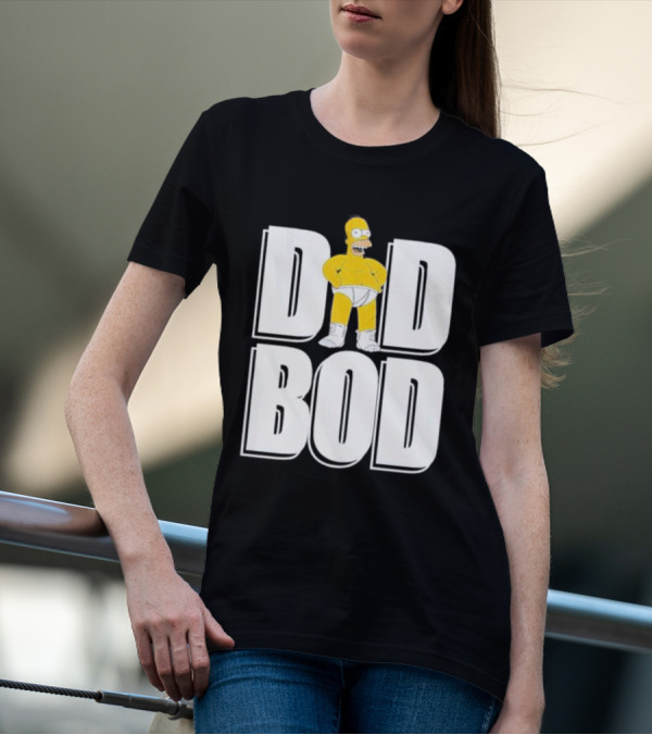Homer Simpson Dad Bod Bold Cartoon T-Shirt