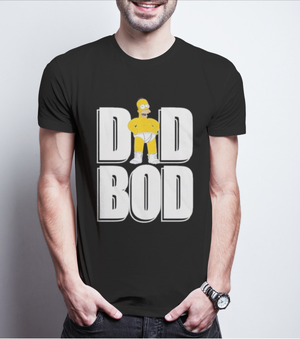 Homer Simpson Dad Bod Bold Cartoon T-Shirt