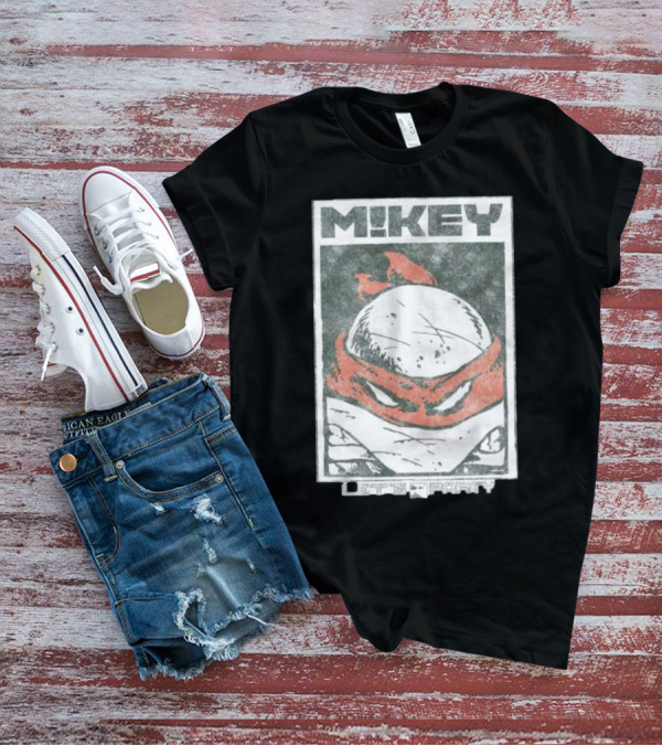 MIKEY Let's Party Teenage Mutant Ninja Turtles Retro Comic T-Shirt