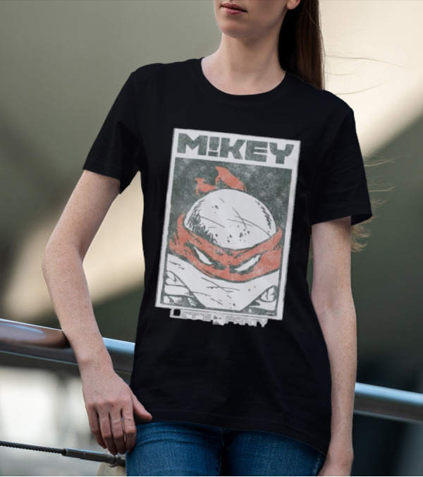 MIKEY Let's Party Teenage Mutant Ninja Turtles Retro Comic T-Shirt