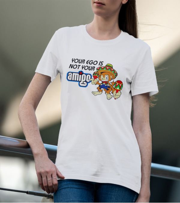 Your Ego Is Not Your Amigo Monkey Sombrero Maracas T-Shirt