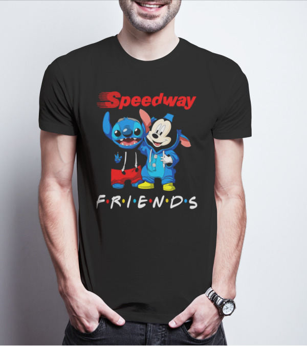 Speedway Friends Stitch Mickey T-Shirt