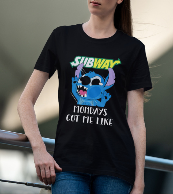 SUBWAY Mondays Got Me Like Stitch Reaction T-Shirt