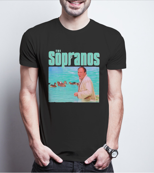 The Sopranos Tony In Water With Birds T-Shirt