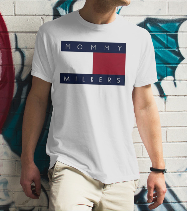 Trending Mommy Milkers Logo Parody Concept T-Shirt