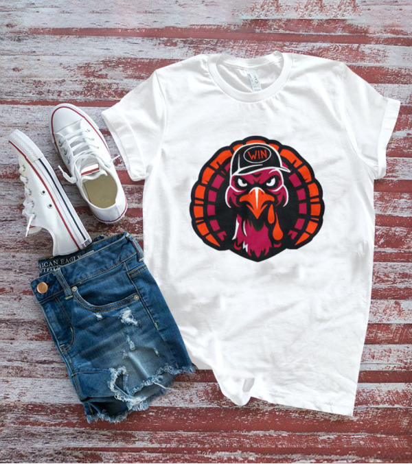 Turkey Wearing A Win Hat With Fierce Expression T-Shirt
