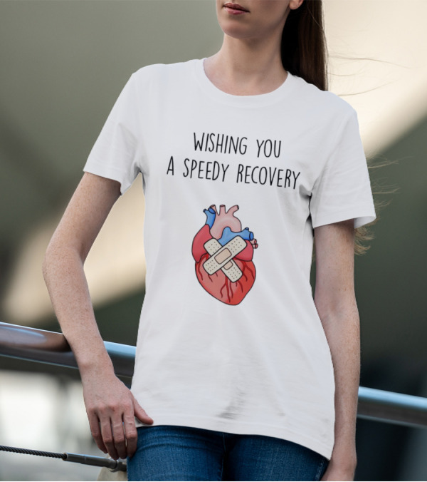 Wishing You A Speedy Recovery Heart Surgery With Bandaged Heart T-Shirt