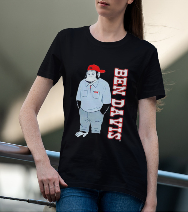 BEN DAVIS Monkey In Red Cap And Workwear T-Shirt
