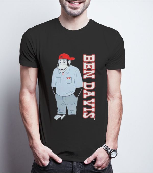 BEN DAVIS Monkey In Red Cap And Workwear T-Shirt