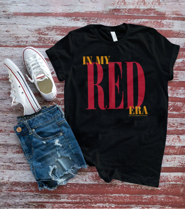 In My Red Era Taylor Swift Inspired Typography T-Shirt