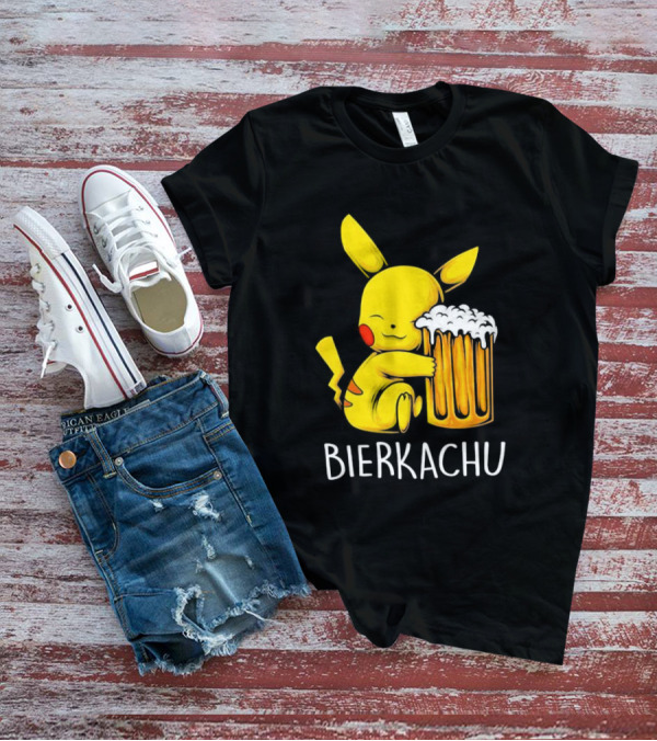 Pokemon Pikachu Bierkachu With Beer Mug T-Shirt