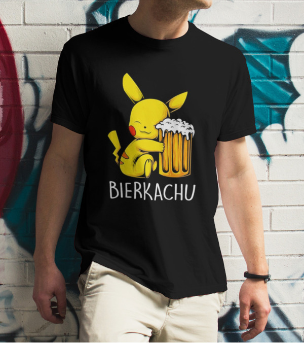 Pokemon Pikachu Bierkachu With Beer Mug T-Shirt