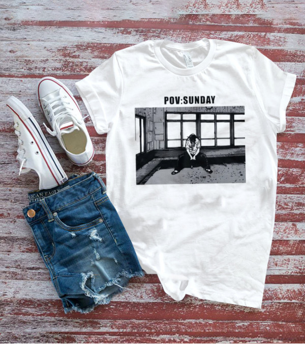POV Sunday Manga Style Sit Alone Scene T-Shirt