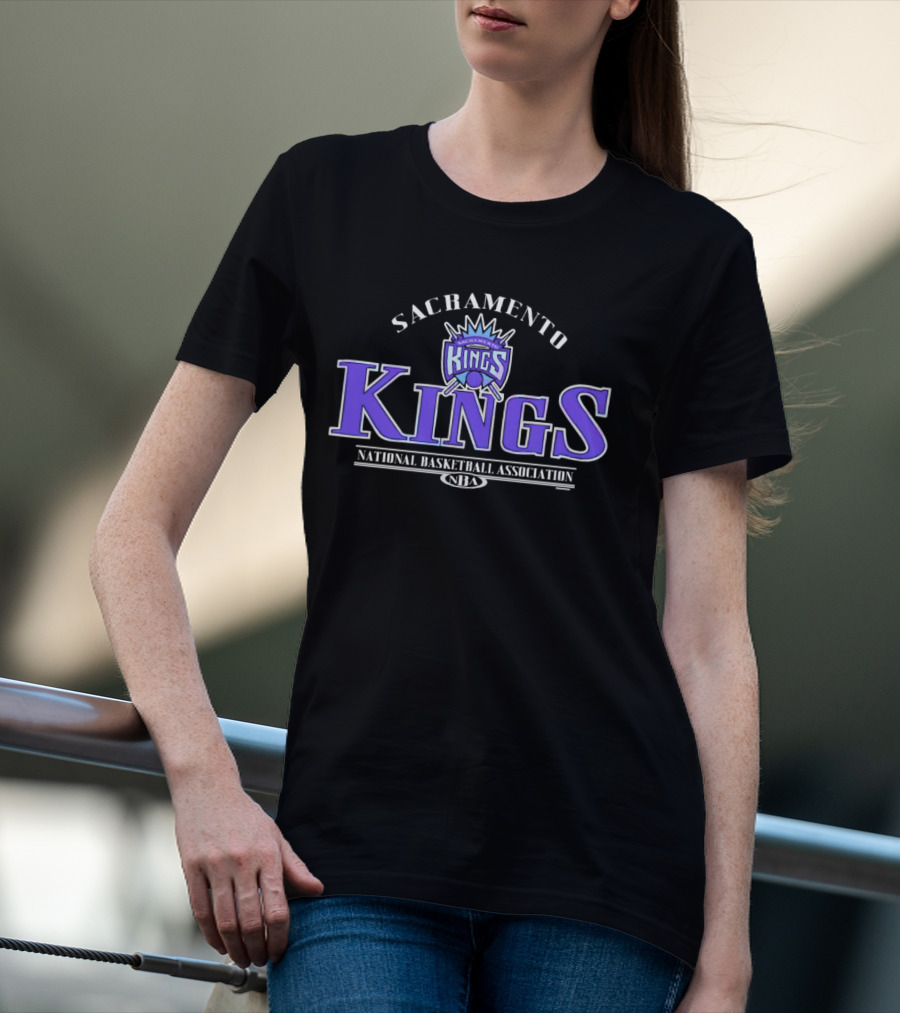 Sacramento Kings National Basketball Association NBA Logo Purple And Black T-Shirt
