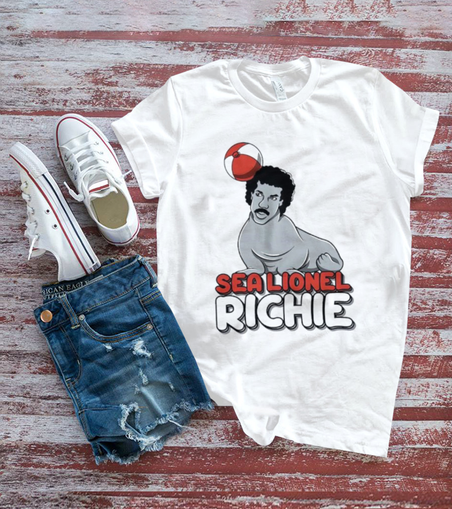 Sea Lionel Richie Beach Ball Animal Character T-Shirt