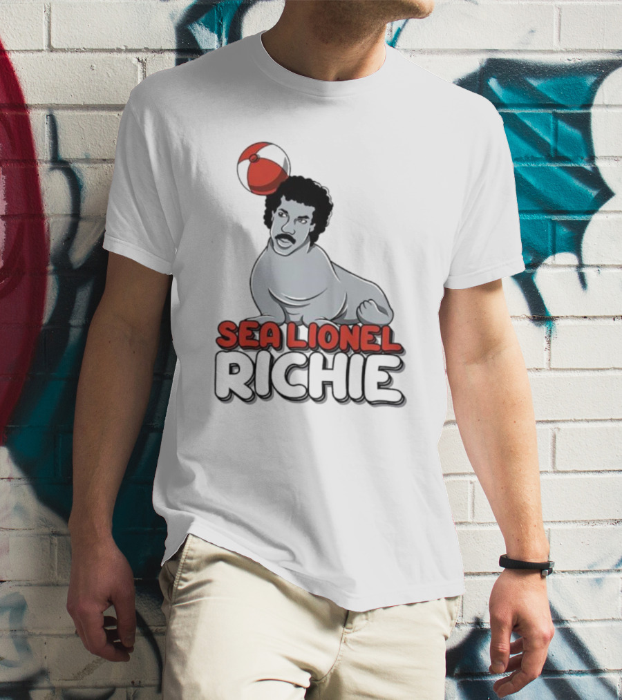 Sea Lionel Richie Beach Ball Animal Character T-Shirt