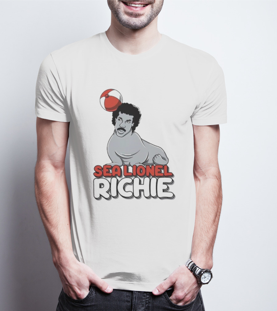 Sea Lionel Richie Beach Ball Animal Character T-Shirt