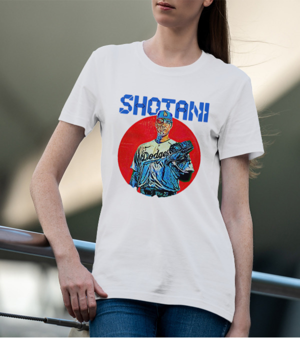 SHOTANI 17 Dodgers Japanese Flag T-Shirt
