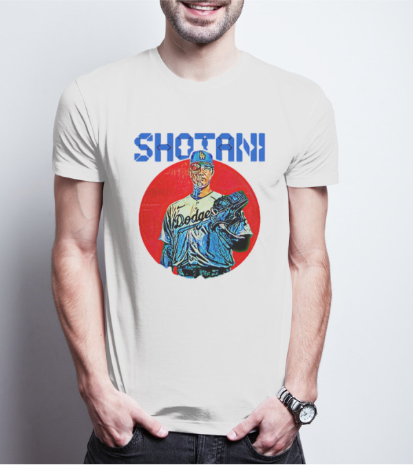 SHOTANI 17 Dodgers Japanese Flag T-Shirt