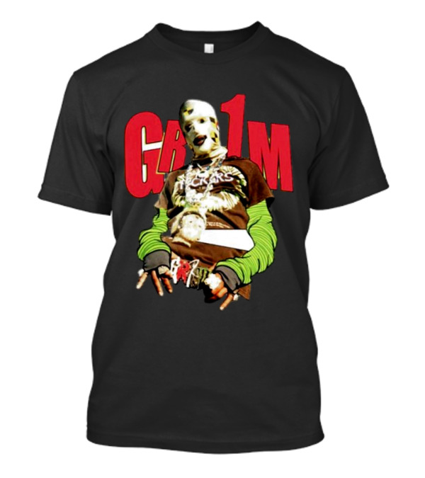 AWGE Grim Masked Figure With Layers And Skeleton Hands T-Shirt