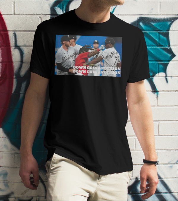 Ramírez Down Goes Anderson Chicago Baseball Confrontation T-Shirt