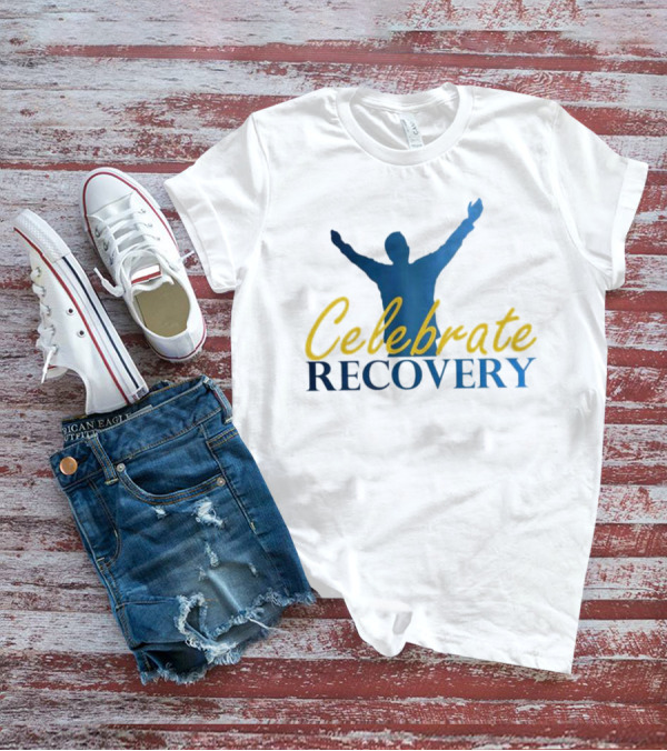 Celebrate Recovery Uplifted Silhouette And Text T-Shirt