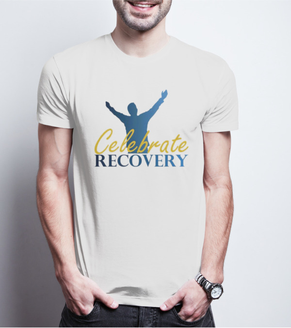 Celebrate Recovery Uplifted Silhouette And Text T-Shirt