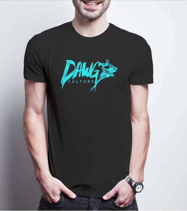 Dawg Culture Bold Athletic Spirit With Fierce Blue Dog T-Shirt