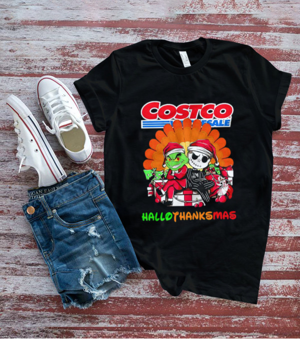 Costco Wholesale Grinch And Jack Skellington HalloThanksMas T-Shirt
