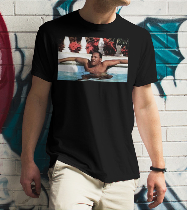 Martin Luther King Jr Relaxing In A Pool With Tropical Surroundings T-Shirt