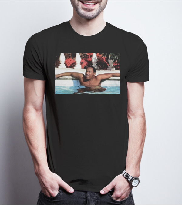 Martin Luther King Jr Relaxing In A Pool With Tropical Surroundings T-Shirt