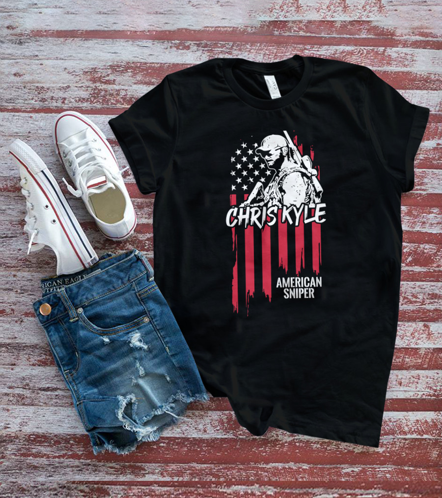 Chris Kyle American Sniper CK Flag T-Shirt