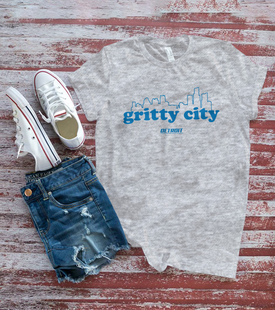 Gritty City Detroit Skyline T-Shirt