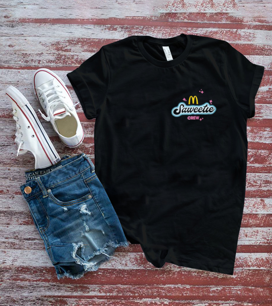 Saweetie Crew McDonald’s Logo Design With Sparkles T-Shirt