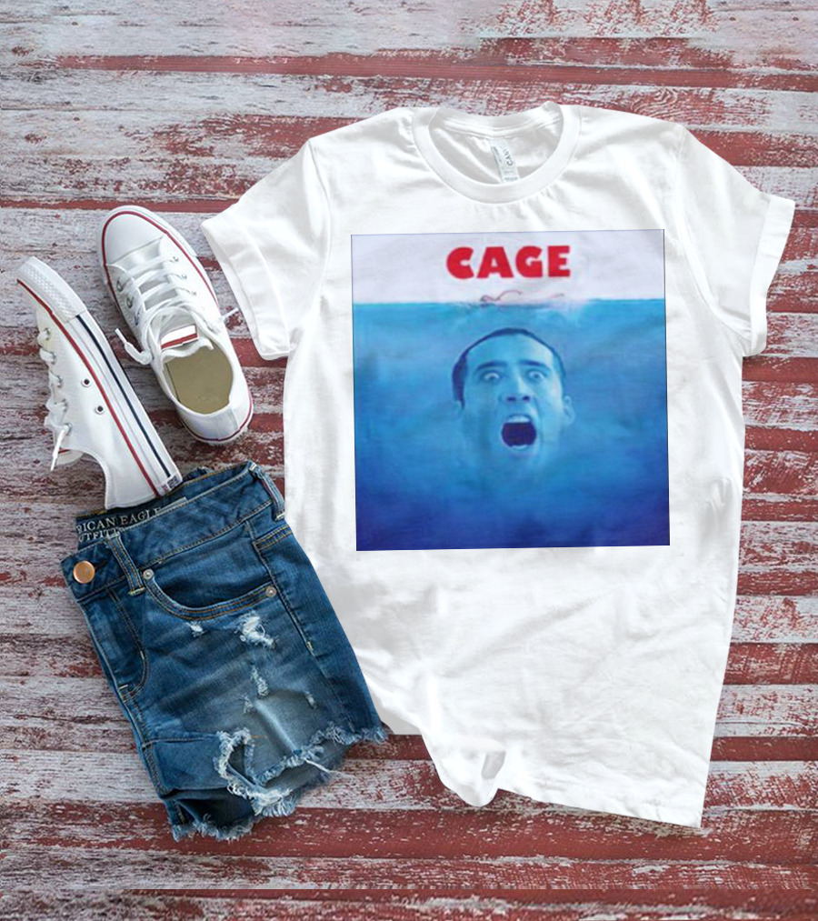 Cage Parody Jaws Nicolas Cage T-Shirt