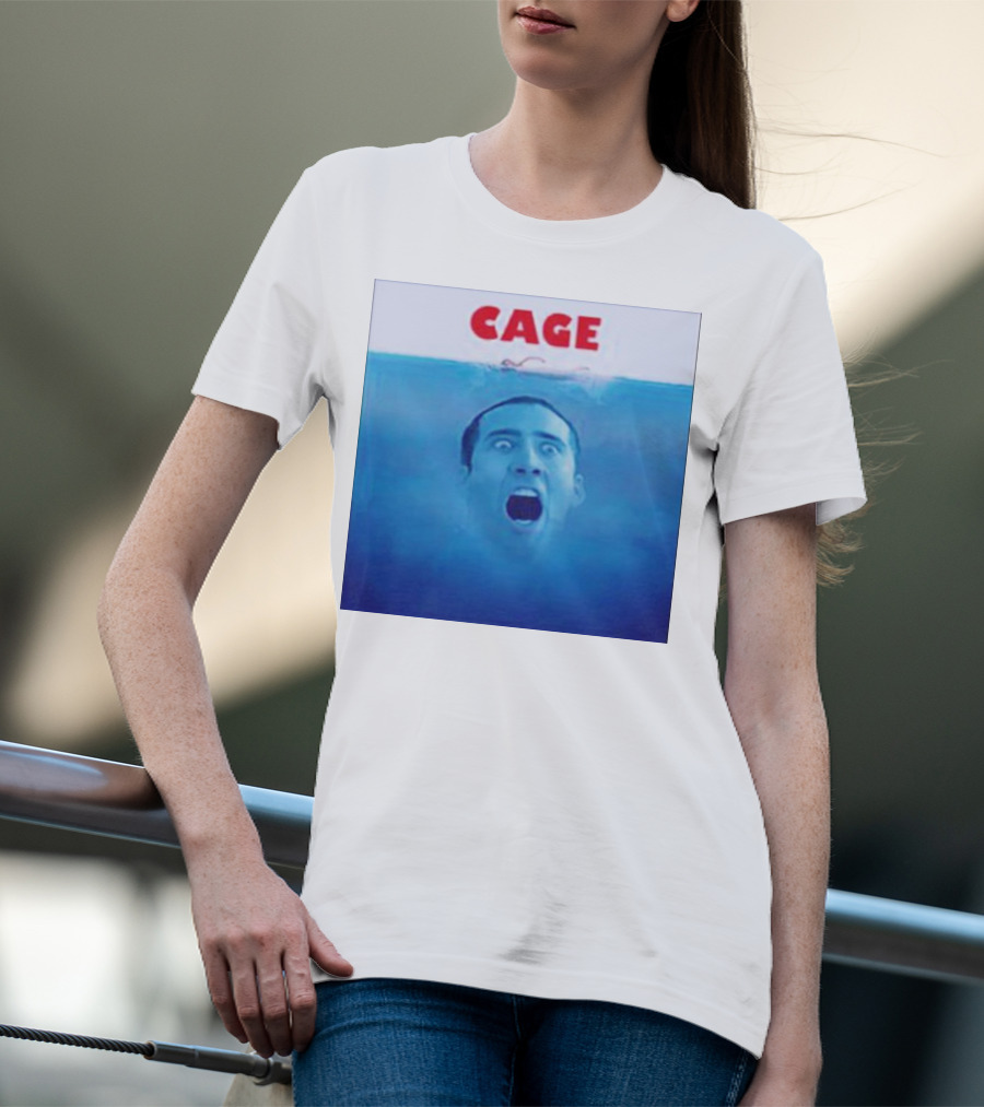 Cage Parody Jaws Nicolas Cage T-Shirt