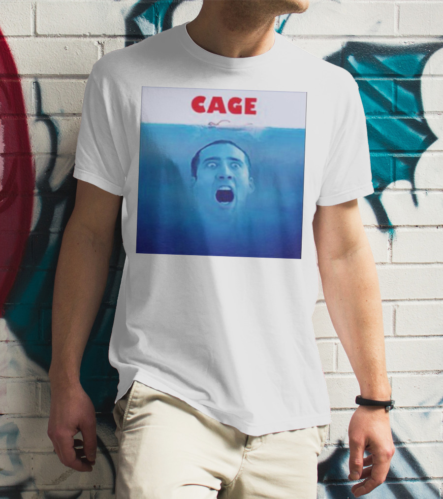 Cage Parody Jaws Nicolas Cage T-Shirt