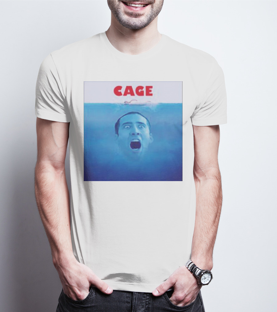 Cage Parody Jaws Nicolas Cage T-Shirt