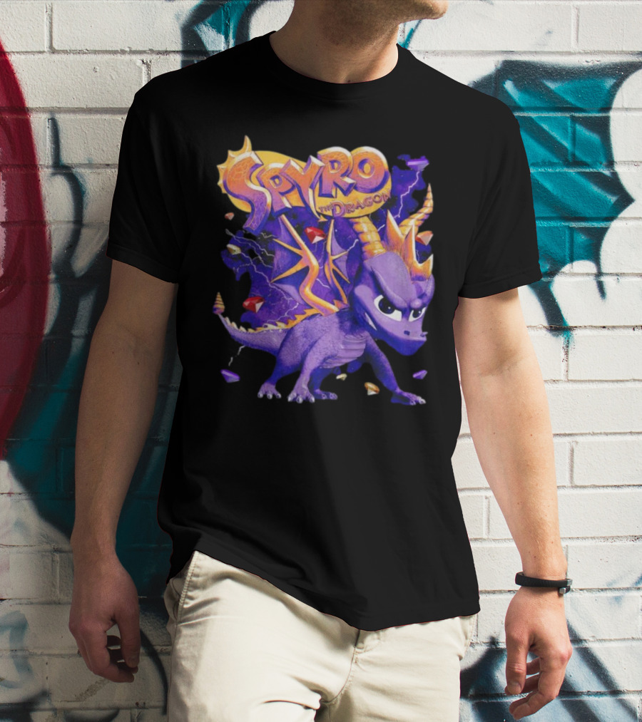 Spyro The Dragon Purple Lightning Gemstones Adventure T-Shirt