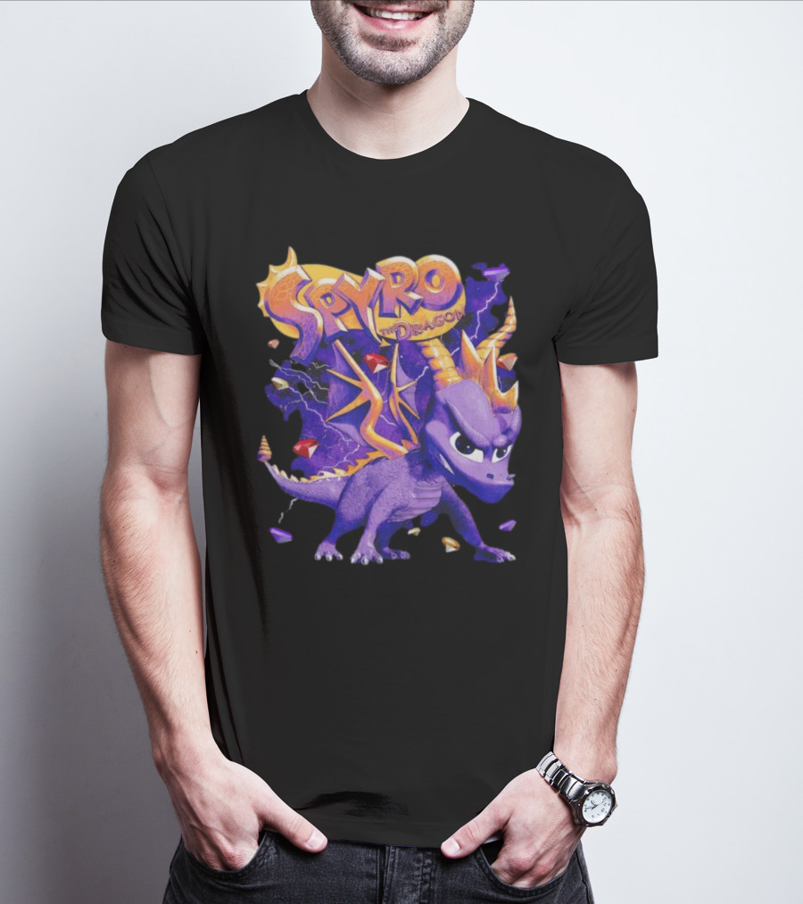 Spyro The Dragon Purple Lightning Gemstones Adventure T-Shirt