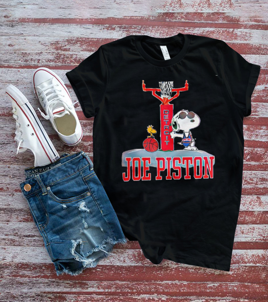 Detroit Joe Piston Snoopy Basketball Detroit T-Shirt