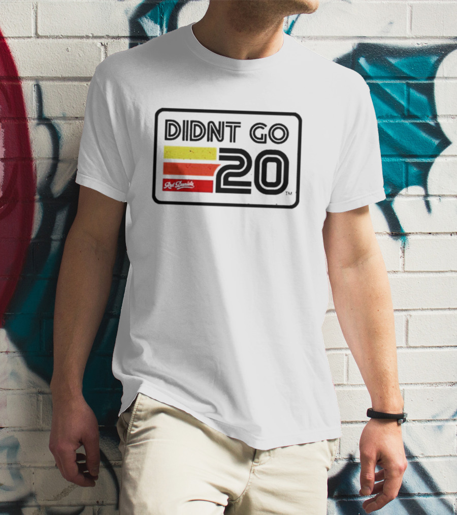 Didn't Go Rut Daniels 20 Racing Stripes Retro Motif T-Shirt
