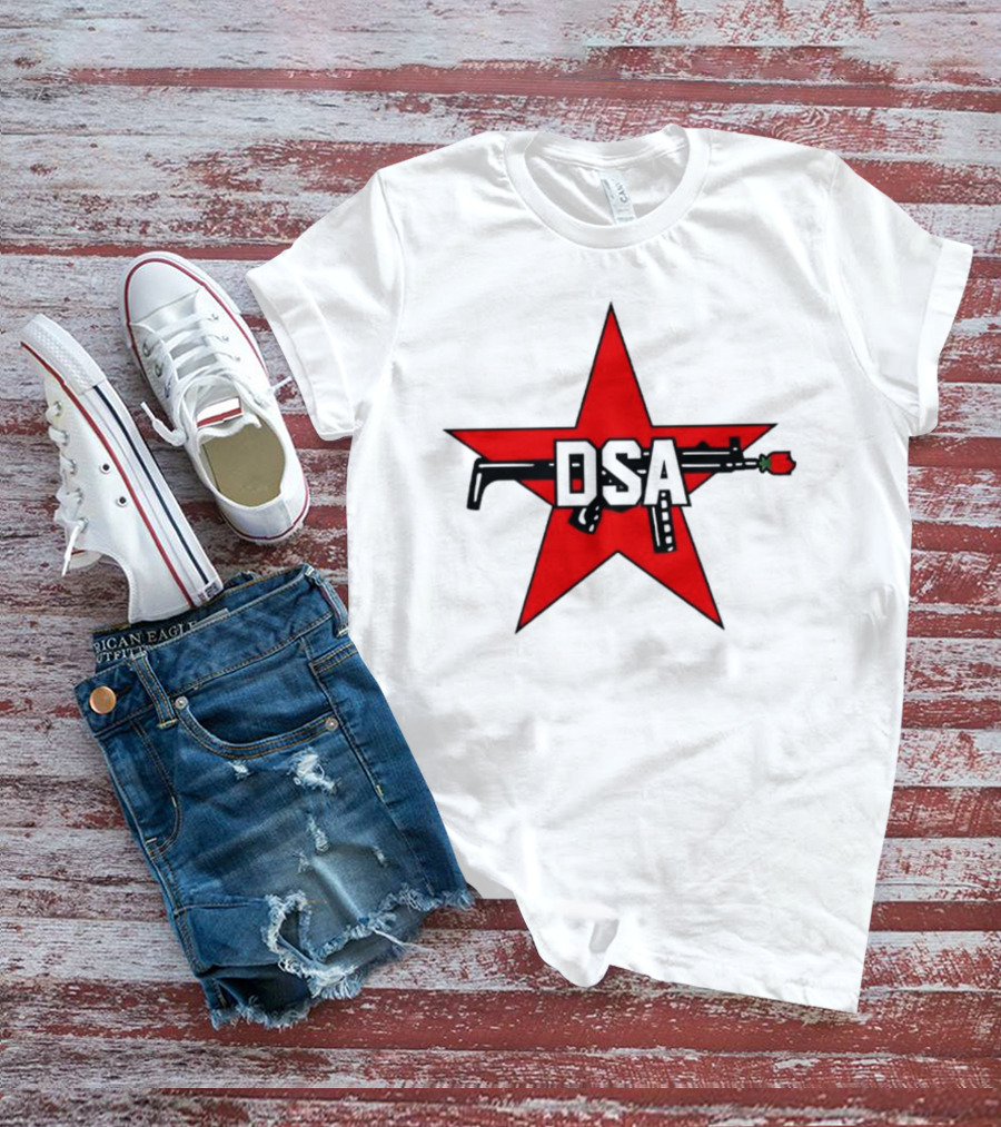 DSA Red Star Rifle Rose Emblem T-Shirt