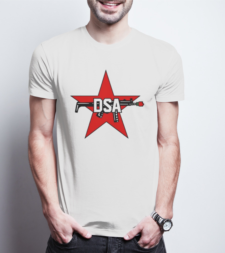 DSA Red Star Rifle Rose Emblem T-Shirt