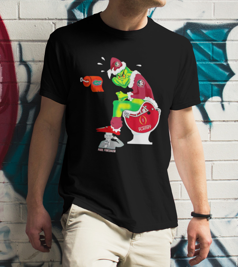Grinch Florida State Seminoles College Football Playoff Toilet Helmet Paul Finebaum T-Shirt